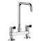 Deck-mounted twin hole mixer - 60 lpm