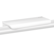 511922W-White shelf for grab bars for showers
