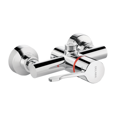 Sequential thermostatic shower mixer