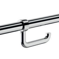 510081P-Toilet roll holder for grab bars, chrome-plated