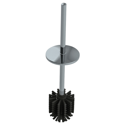 Toilet brush with lid and handle