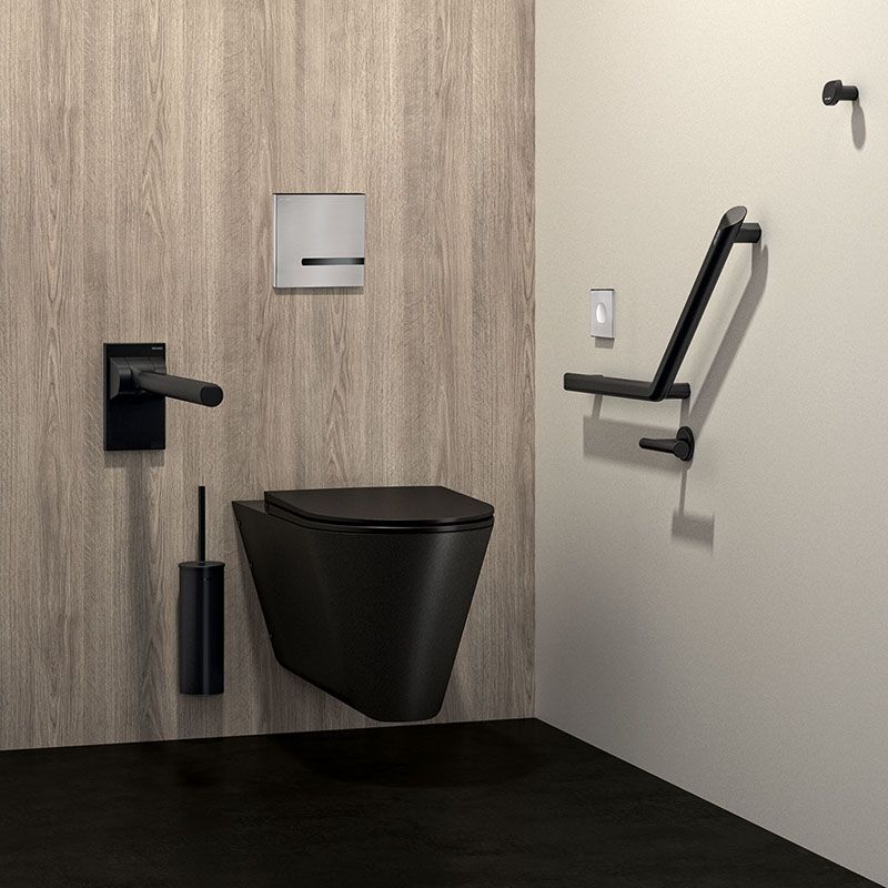 BL13 BLACK MATTE RIMLESS WALL HUNG TOILET - BathLine