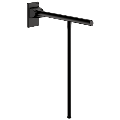 Be-Line drop-down support rail with leg, L. 650mm, matte black