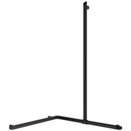 511949BK-Be-line® corner grab bar with sliding vertical rail