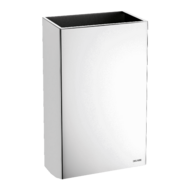 510465P-Wall-mounted rectangular stainless steel bin, 20 litres