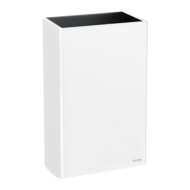 510465W-Wall-mounted rectangular stainless steel bin, 20 litres