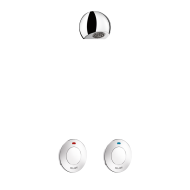 747210-TEMPOSTOP time flow shower kit with 2 controls