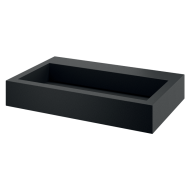 120150BK-Wall-mounted black AQUEDUTO washbasin