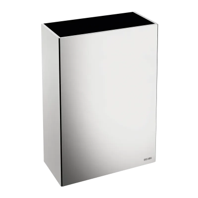 Wall-mounted stainless steel bin, 50 litres