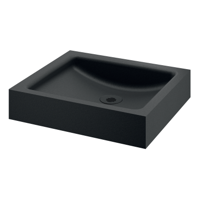 Black UNITO wall-mounted washbasin