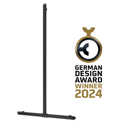 2024 German Design Award winner: Black Be-Line® T-shaped grab bar