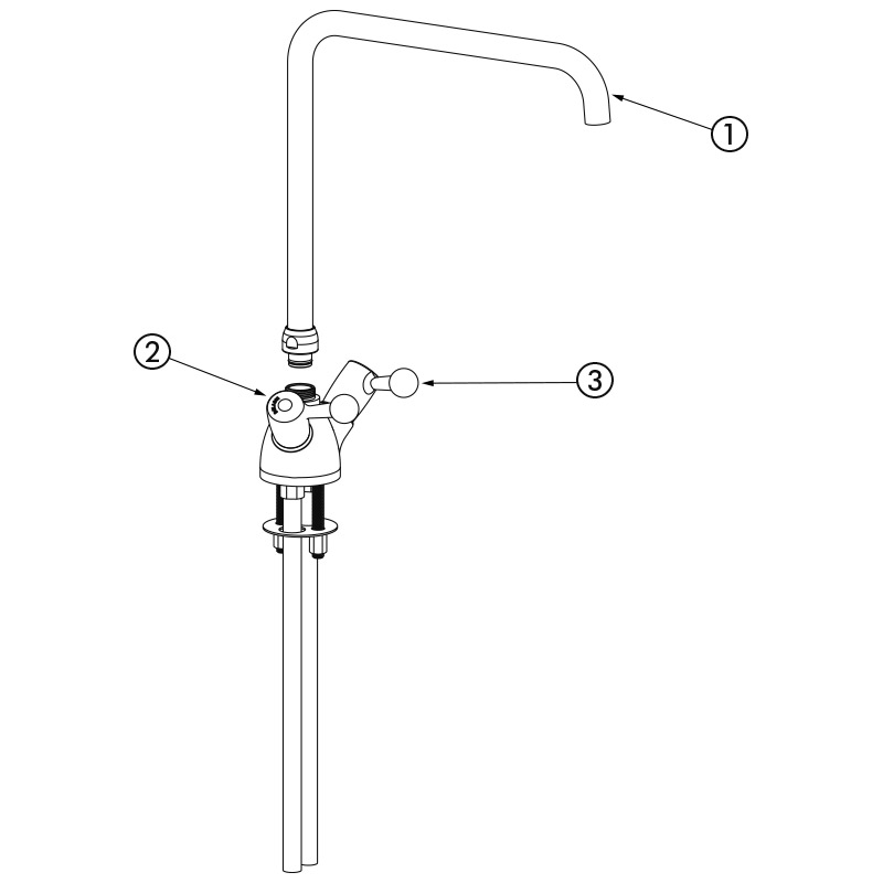 Mélangeur monotrou 100 l/min (réf. 5610) - DELABIE