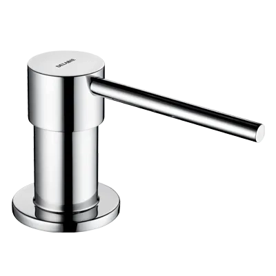 Deck-mounted liquid soap dispensers