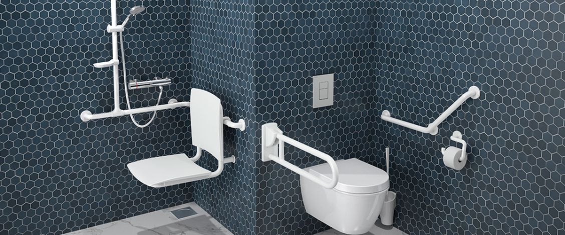 Anti-bacterial grab bar