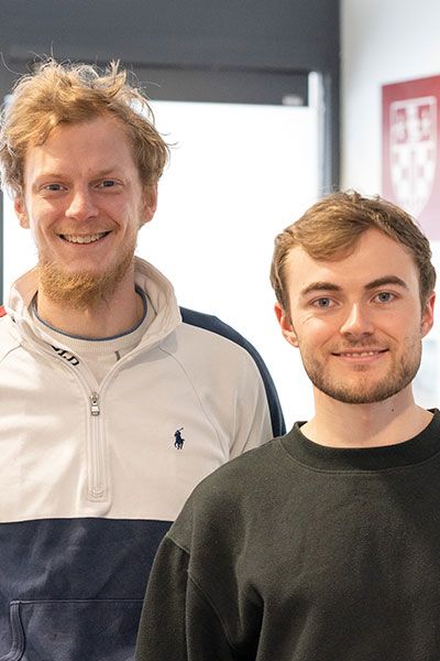 Spensa Wheeler and Alex Wishart from the technical services team