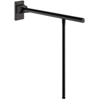 511963BK-Be-Line drop-down support rail with leg, L. 850mm, matte black