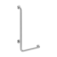 5070DS-L-shaped stainless steel grab bar, satin, H. 750mm