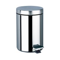 450P-Round, stainless steel pedal bin, 5 litres