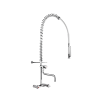 G6432-Wall-mounted pre-rinse set with mixer and telescopic spout