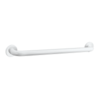 350506W-Basic straight grab bar, white, Ø 32mm, 600mm