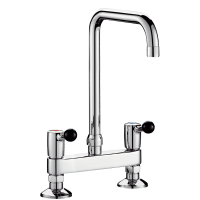 5641T3UK-Deck-mounted twin hole mixer - 60 lpm