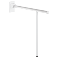 511962W-Be-Line drop-down support rail with leg, L. 650mm, white