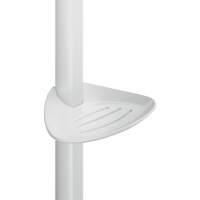 511912W-Be-Line® matte white sliding soap dish for riser rails, white