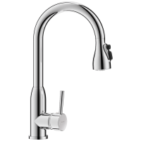 2597-Mechanical mixer with retracting hand spray