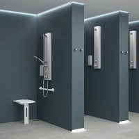 Swimming pool shower areas