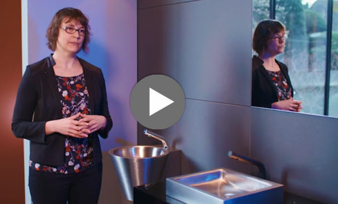 In this video discover the UNITO stainless steel washbasin with its timeless and minimalist design
