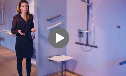 Watch the video for our Be-Line® lift-up shower seat and enter the spirit of design for all