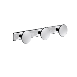 303D-Bright polished stainless steel round robe hook, three hooks