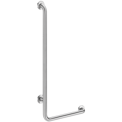 5071DS-L-shaped stainless steel shower grab bar, satin, H. 1,150mm